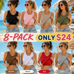 Women Everyday Basic Ribbed Built-in Bra Tank
