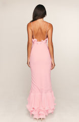 Dancing Petals Maxi Dress Pink