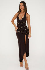 Hot To Handle Midi Dress Chocolate